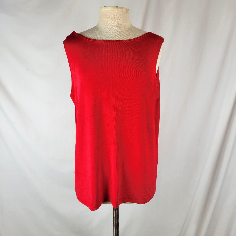 TRAVELERS by CHICO’S Bright Red Tank Top - Size XL/16